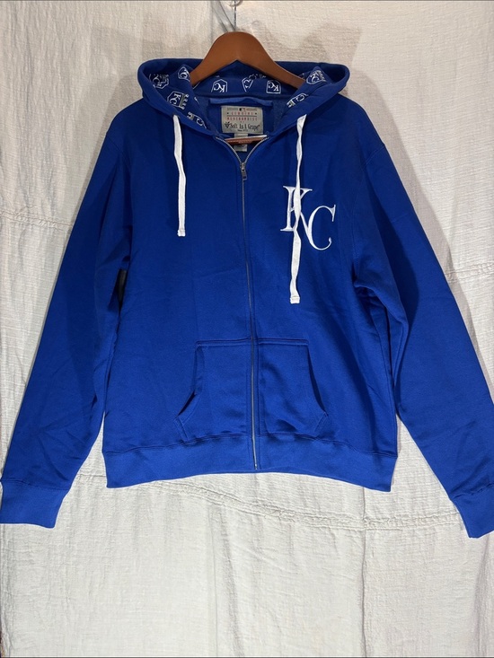 Soft as a Grape Jackets & Blazers - KC Royals MLB Soft As A Grape Zip Up Hoodie Jacket Blue Sz 2X Like New